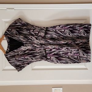 Brand new silk dress with abstract prints
